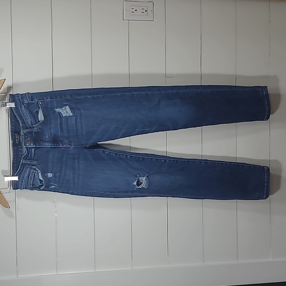 Judy Blue Jeans Women's sz 3/26 Distressed Mid Rise Skinny Leg Denim Jean - Picture 2 of 10